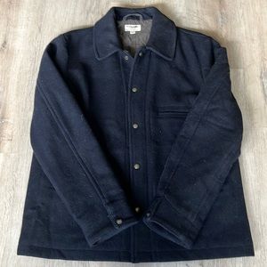 J Crew Wallace and Barnes Men Wool Snap Front Peacoat